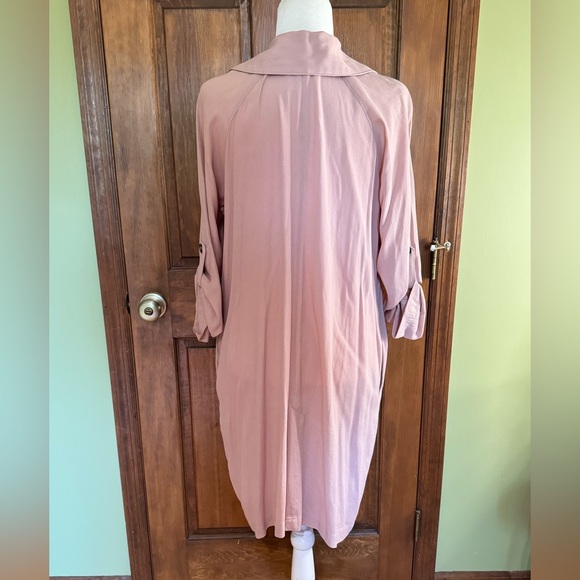 Code x Mode Size Small Open Front Loose Fitting Light Pink Long Blazer w/pockets - Picture 6 of 12